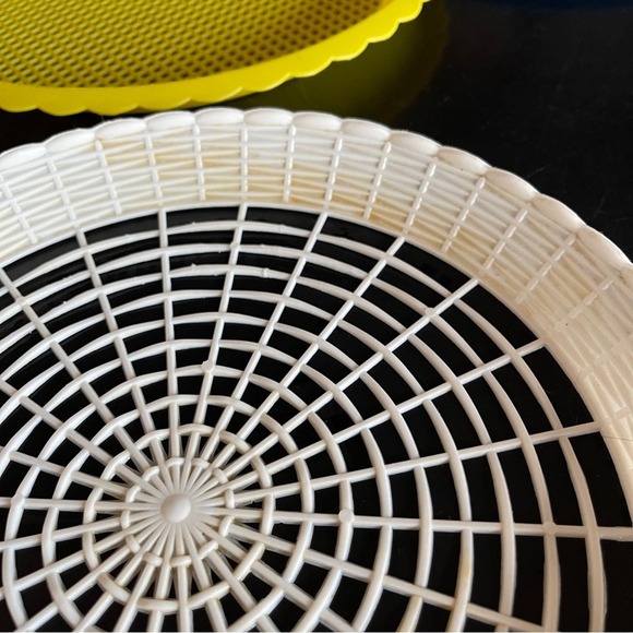 Vintage Reusable Plastic Paper Plate Holders Heavy Duty Picnic Camping Set 8 - Picture 5 of 12